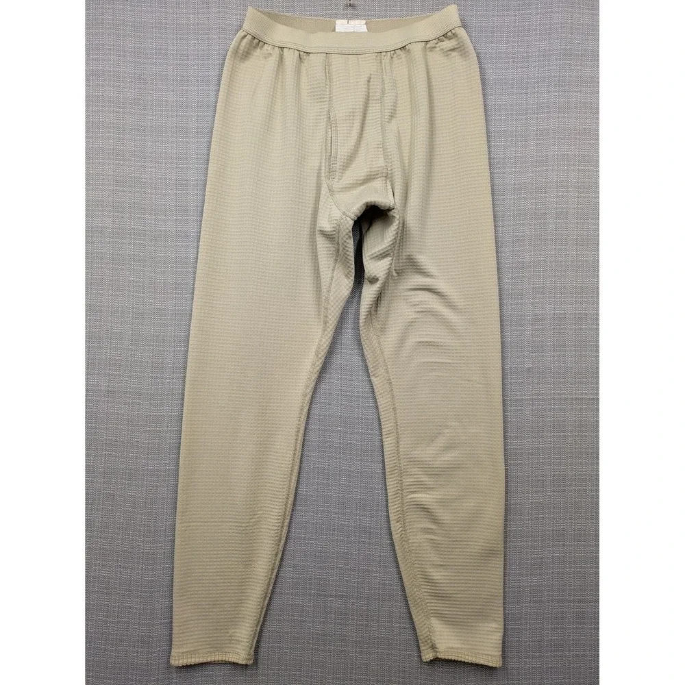 Polartec Cold Weather Gen III Thermal Long Johns Mens Medium Beige Base Layer